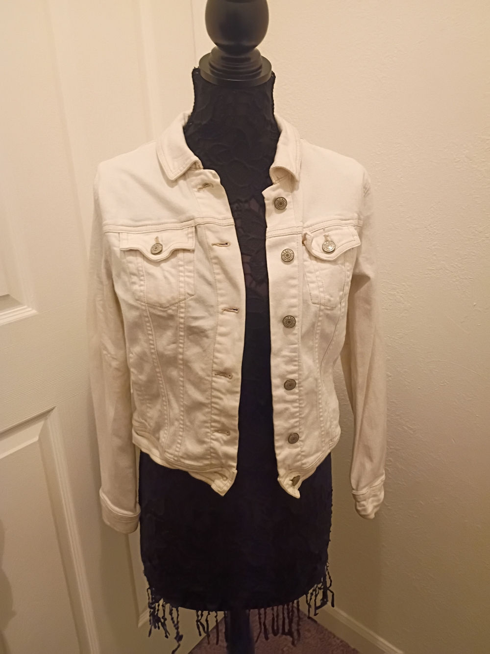 Old Navy Ivory Denim Trucker Jacket